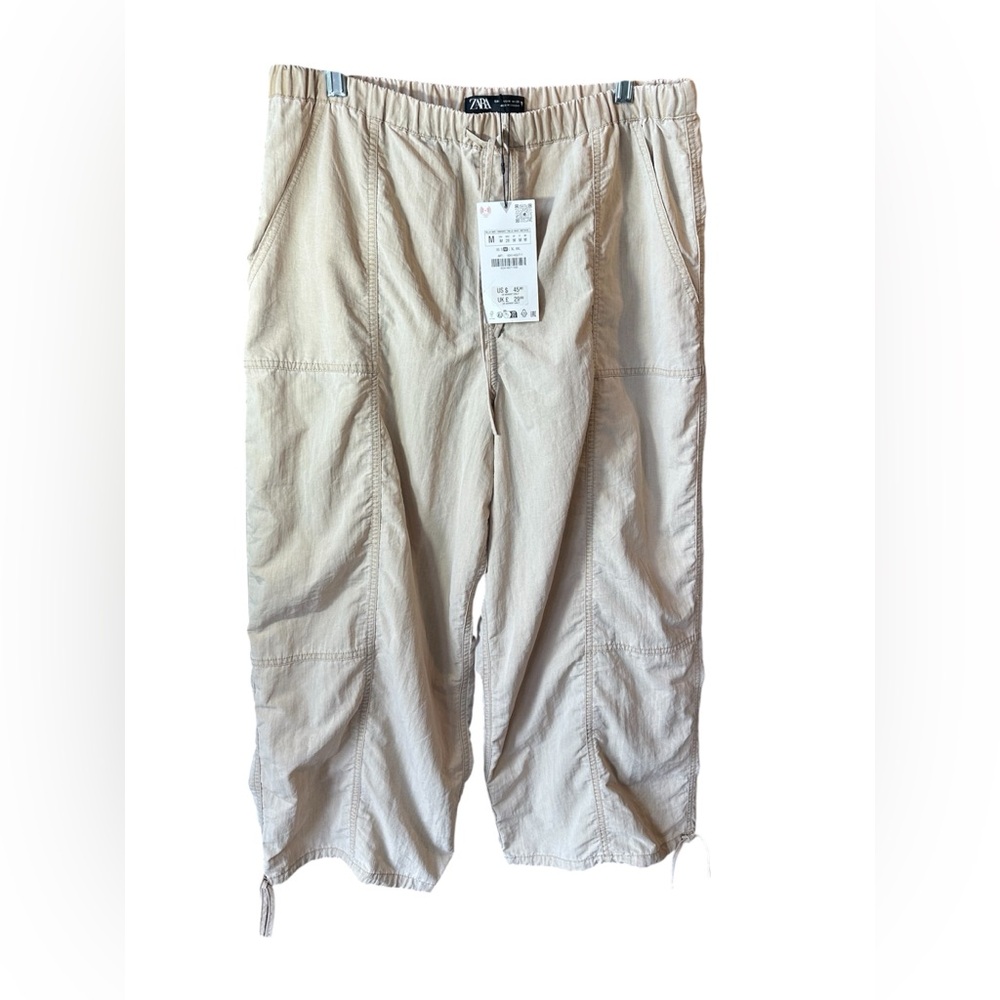 ZARA Beige Straight Fit Pants